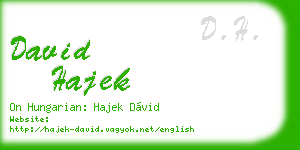 david hajek business card